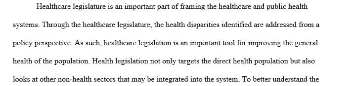 Recent Health Care Recent Health Care Legislature (within 5 years)