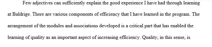 Refer to the Baldrige Core Values in this reflective exercise and discuss how these Core Values
