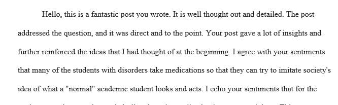 Students often considered their unmedicated bodily states to be normal and natural