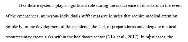 Utilizing the fundamental principles of healthcare incident managements describe how your selected disaster fits into these principles.