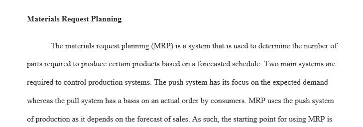 Watch the video about MRP & ERP and Summarize your learnings on MRP & ERP