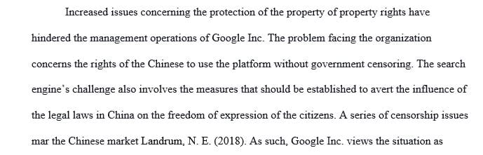 What are your thoughts on each step in the process using the Google in China case study as it relates to the strategic evaluation and control process 