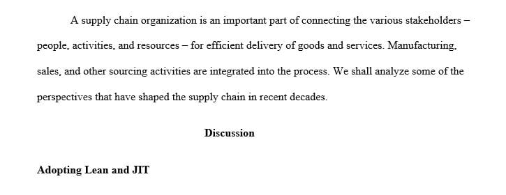 Why Companies adopted Lean Thinking and JIT model