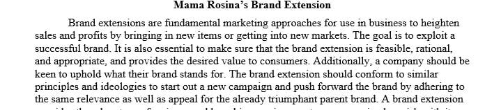 Create a brand extension for an existing (fictional) brand.