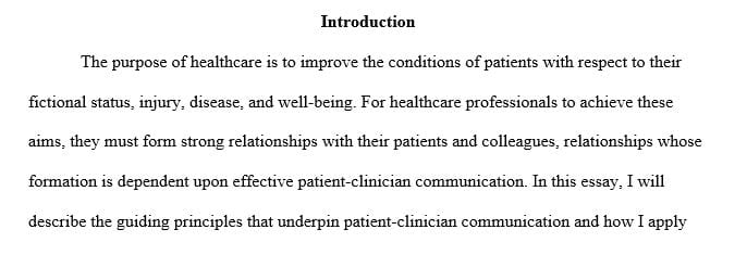 Define The Seven Principles Of Patient- Clinician Communication ...