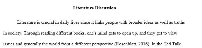 Reflect on what you have learned about literature in the duration of this course.