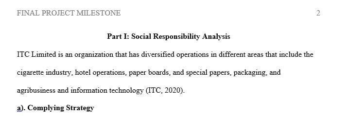 Analyze the organization’s strategy plan for compliance with the current acceptable standards