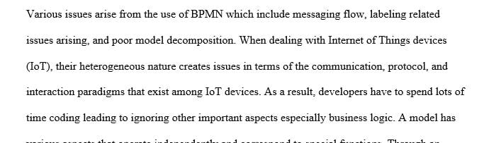 BPMN for Business Process Model in IoT Application