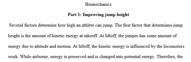 Based on Flanagan (2019). You have an athlete who needs to improve his jump height.