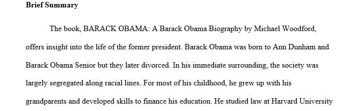 Book review of BARACK OBAMA: A Barack Obama Biography by Michael Woodford  