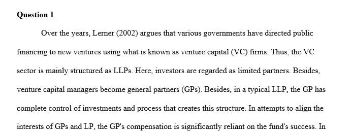 Briefly discuss the typical VC compensation structure.