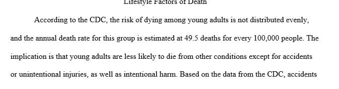 Choose 2 causes from the Leading Causes of Death list that can be considered diseases of lifestyle