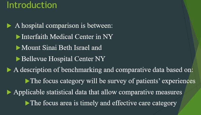 Comparing performance is a common business strategy including those among healthcare facilities.