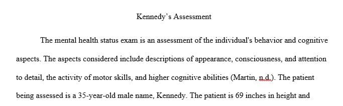 Complete a comprehensive mental status assessment of an adult/older adult