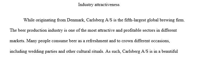 Conduct an industry environment analysis. Is Carlsberg A/S in an attractive industry