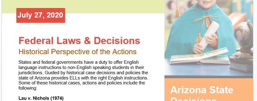 Create a brochure newsletter or Glogster to be used to inform parents of ELLs about legislative events