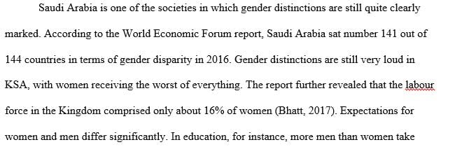 Describe a society in which gender distinctions are still quite clearly marked