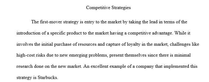 Describe what each of companies did with the strategy why you believe the strategy was chosen