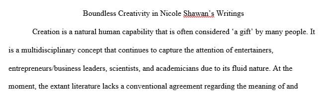 Describe what identifies that person as creative person the “Question and Answer” format.