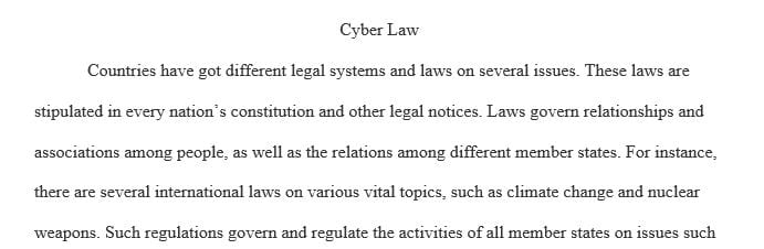 Describe your expectations on finding law from anywhere in the world by use of the internet.