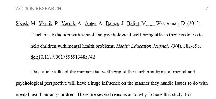 Development of mental disorders amongst teachers in k-12 education