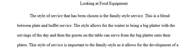 Discuss the importance and relevant factors needed to assess and compare front of the house supplies and equipment needs for a restaurant operation.