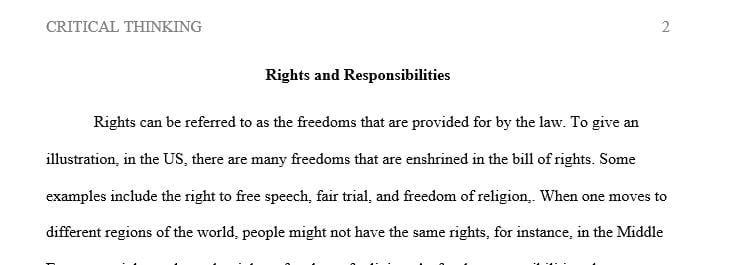 Discuss the rights and responsibilities of citizens.