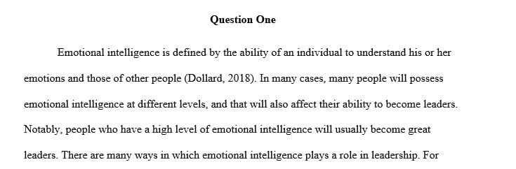 Explain why emotional intelligence is crucial for effective leadership.