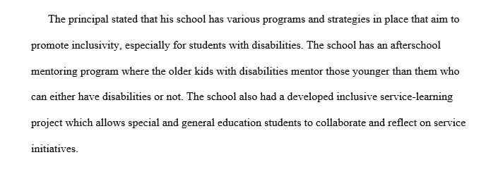 How does the leader promote an inclusive environment for students of all abilities