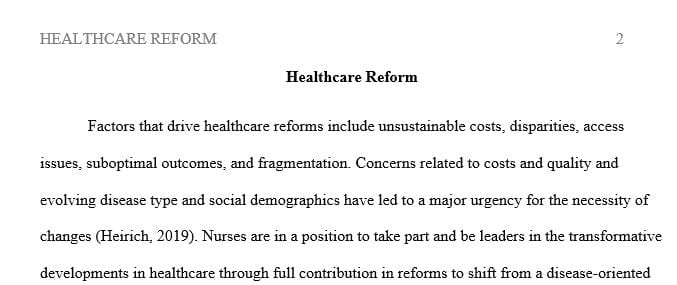 How health care reform has helped shift the focus from a disease-oriented health care system to one of wellness and prevention.