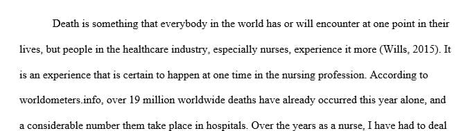 How often do you engage with or witness death in your work