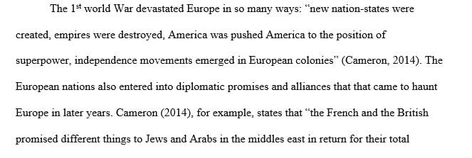 How the settlement of the First World War generates territorial, diplomatic and political tensions in Europe from 1919 to 1939