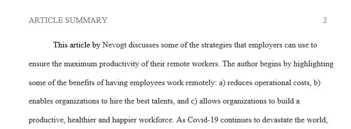 How to ensure Peak Remote Work Productivity.