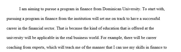 How you feel an education at Dominican University will make a difference in your life.