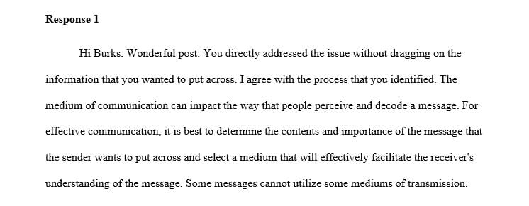 Identify 1 to 2 communication process(es) between individuals and within organizations from your readings