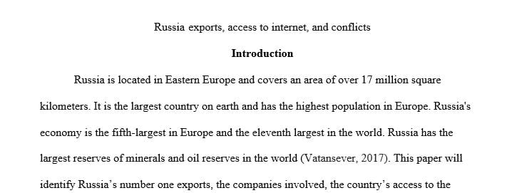 Identify the country's #1 export and the companies working in this field.