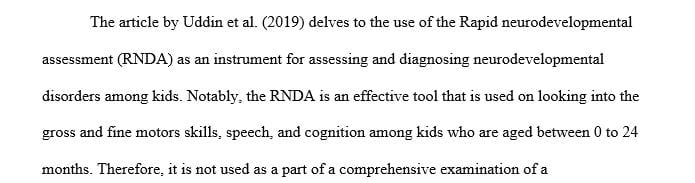 Identifying a standardized assessment instrument to measure the disorders about which you will be reading.