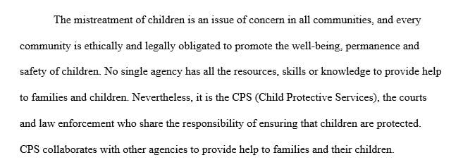 In several paragraphs reflect on how decisions are made in child welfare.