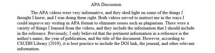 Information Governance:List 3 things you learned from the APA videos.