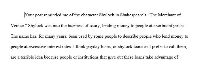 Payday loans are designed to make a profit for the business that offers these lending options