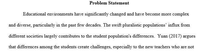 Present the general issue grounded in the research literature that leads to the need for the study.