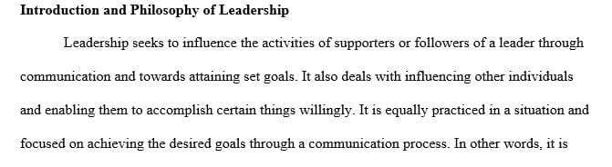 Provide a summative statement about the leadership skills you have studied