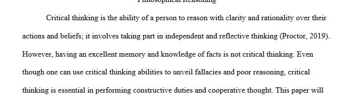 Provide an example of a situation you personally experienced or observed that demonstrates the lack of critical thinking used