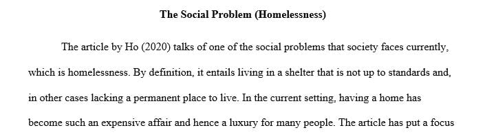 Read a newspaper article based on a current social problem that our society faces