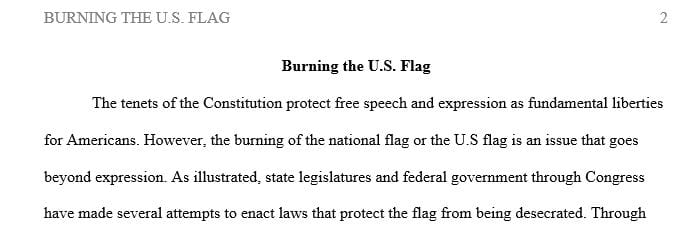 Should we amend the Constitution to allow Congress or the states to pass laws protecting the U.S. flag from desecration