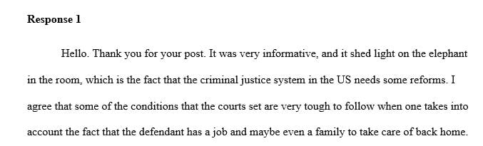 There has been studies that pretrial detention have found that even on small number of days in custody awaiting trial