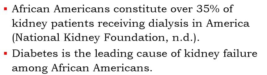 Topic:Chronic Kidney Disease/African American population.