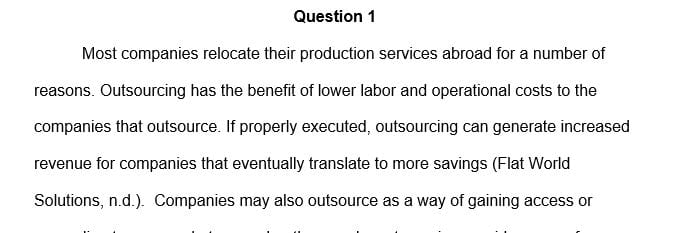 What are some of the economic reasons why some firms choose to relocate some of their productive facilities to foreign countries