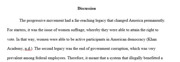 What are the legacies of The Progressive Movement and American Imperialism