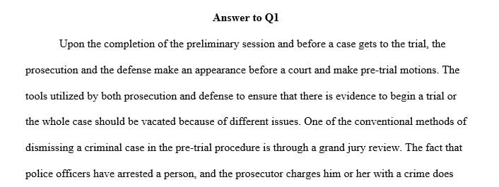 What are the most common methods for criminal court cases to be dismissed in pre-trial procedures